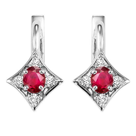 14K Ruby Earrings (Matching Ring & Pendant Available)