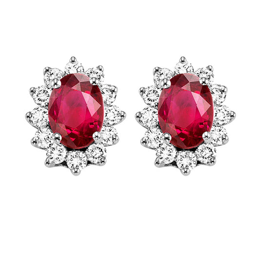 14K Ruby Earrings (Matching Ring & Pendant Available)