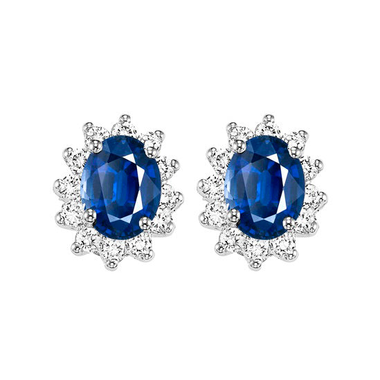 14K Sapphire Earrings (Matching Ring & Pendant Available)