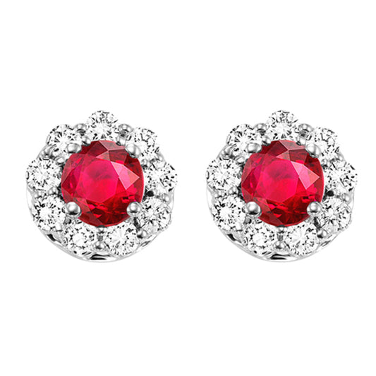 14K Ruby Earrings (Matching Ring & Pendant Available)