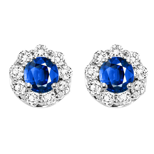 14K Sapphire Earrings (Matching Ring & Pendant Available)