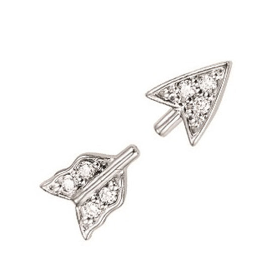 Silver Diamond Earrings