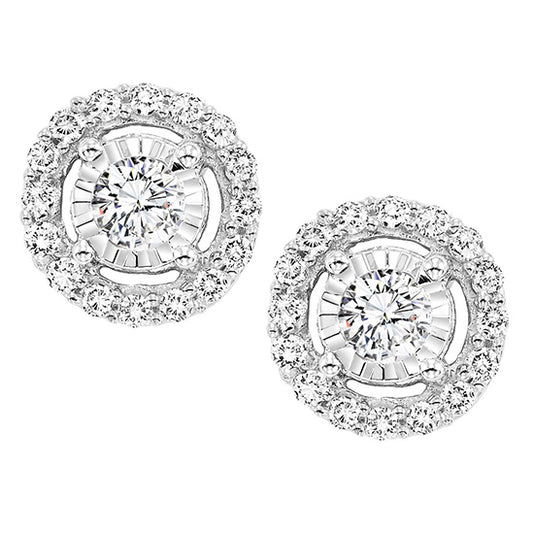 14K Diamond Earrings 1 ctw