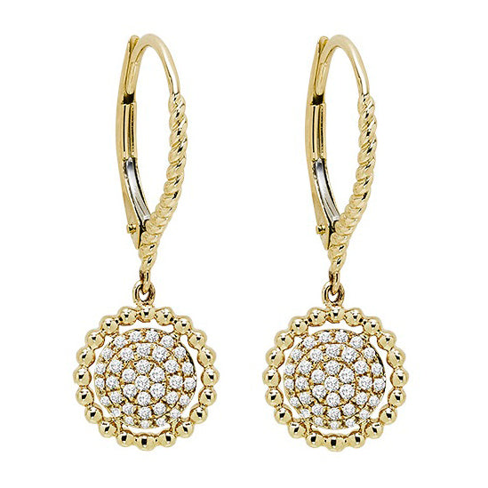 Gold Diamond Earrings 1/5 ctw