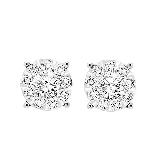 14K Diamond Studs 1/4 ctw