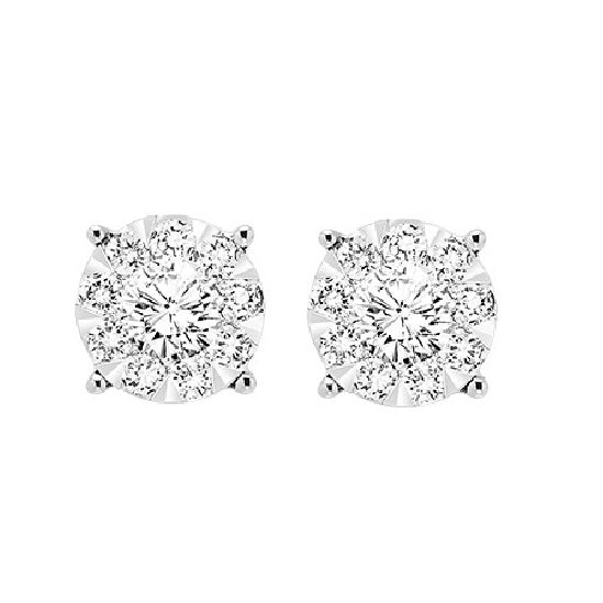 14K Diamond Studs 1/2 ctw