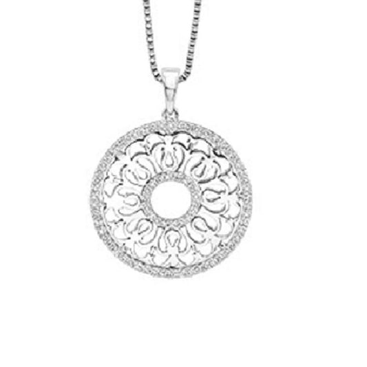 14K Diamond Pendant 3/8 ctw