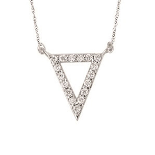 Silver Diamond Pendant 1/6 ctw