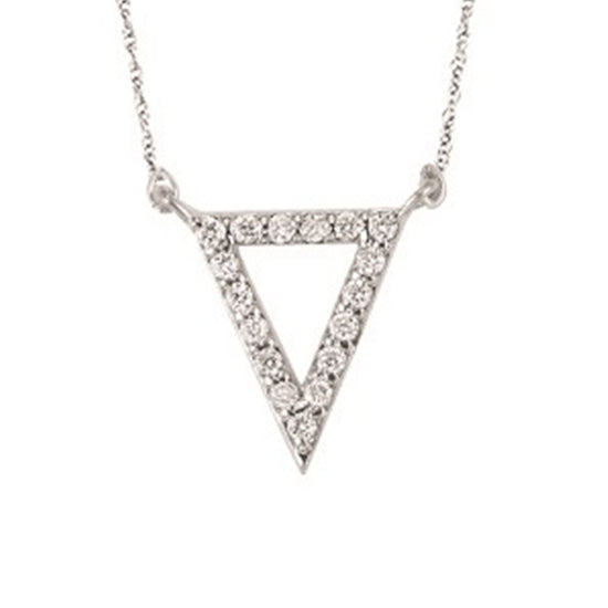 Silver Diamond Pendant 1/6 ctw