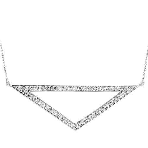 Silver Diamond Pendant 1/2 ctw