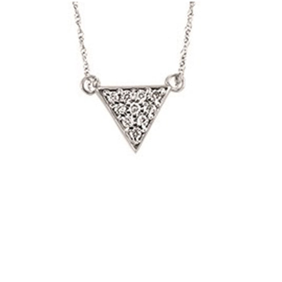 Silver Diamond Pendant 1 /10 ctw