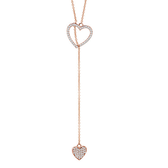 Gold Diamond Lariat Pendant 1/4 ctw