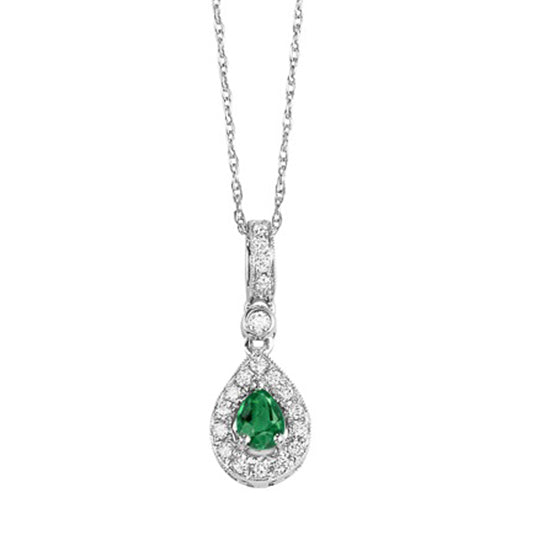 14K Emerald Pendant  (Matching Ring & Earrings Available)