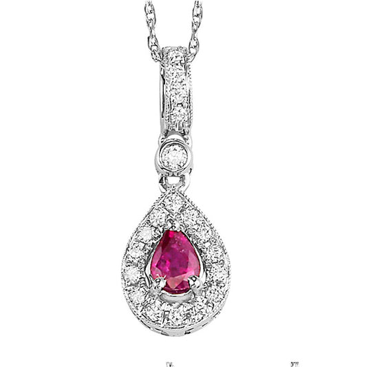 14K Ruby Pendant  (Matching Ring & Earrings Available)