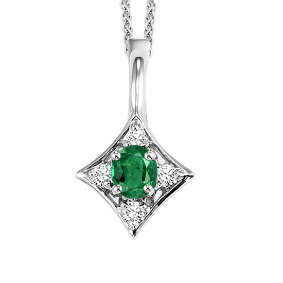 14K Emerald Pendant  (Matching Ring & Earrings Available)