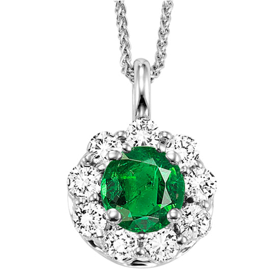 14K Emerald Pendant  (Matching Ring & Earrings Available)