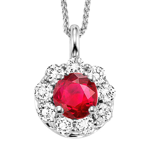 14K Ruby Pendant  (Matching Ring & Earrings Available)