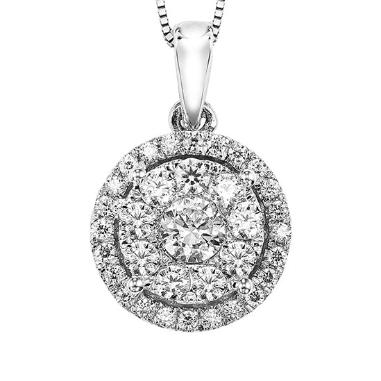 14K Diamond Pendant 1/2 ctw