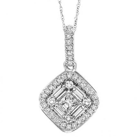 14K Diamond Pendant 1/2 ctw