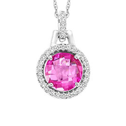 Silver with Round Rese De France Pendant
