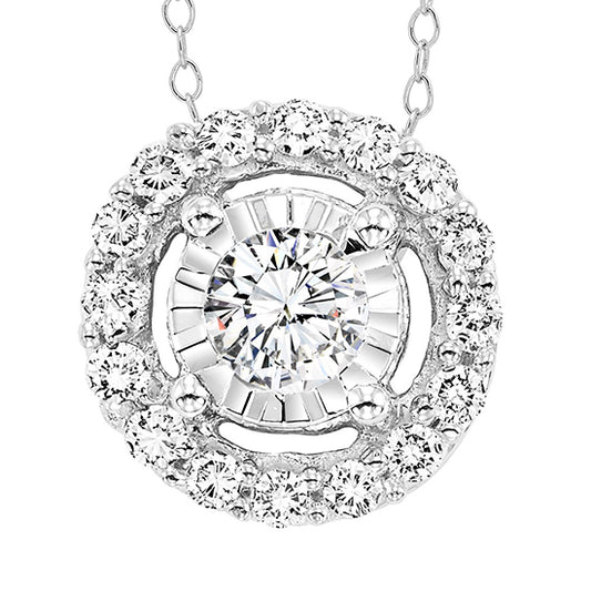 14K Diamond Pendant 1 ctw