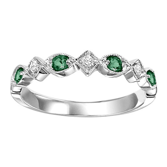 14K Mixable Ring - EMERALD