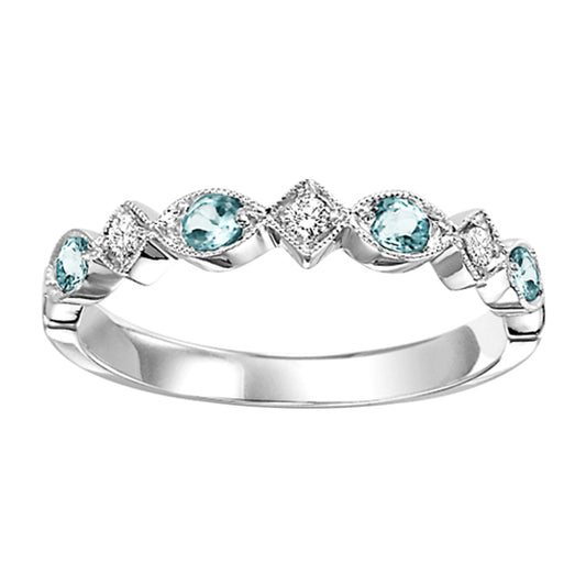 10K Mixable Ring - BLUE TOPAZ