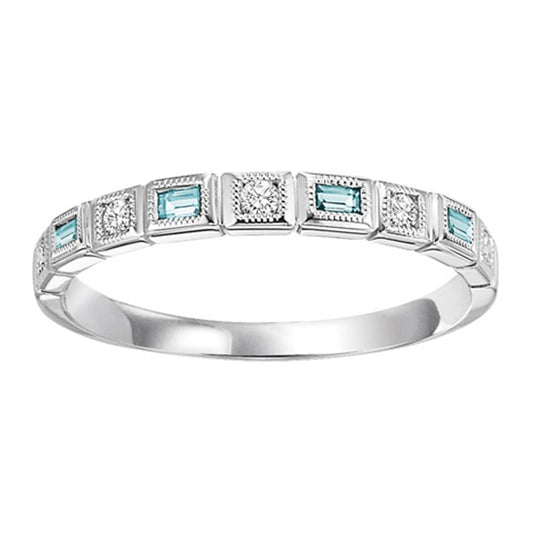 14K Mixable Ring - BLUE TOPAZ