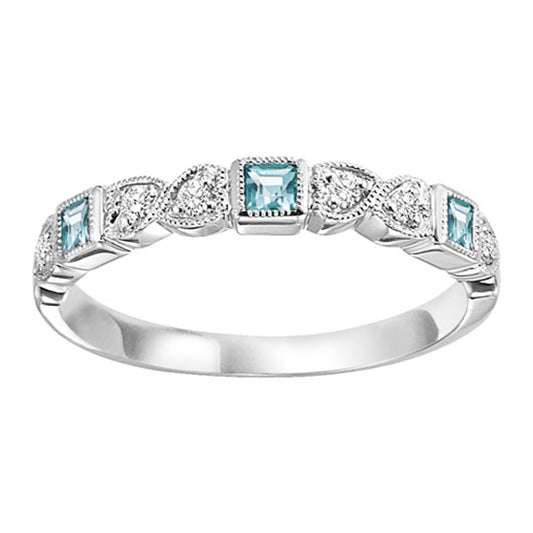 14K Mixable Ring - BLUE TOPAZ