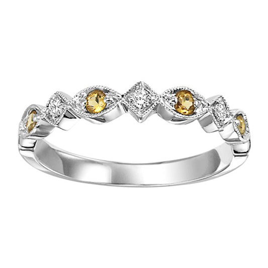 14K Mixable Ring - CITRINE