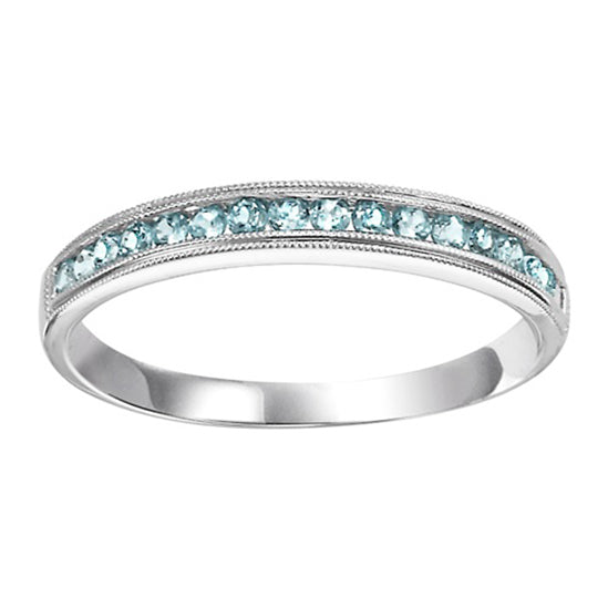 14K Mixable Ring - BLUE TOPAZ