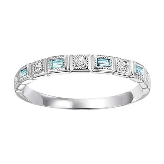 14K Mixable Ring - AQUA