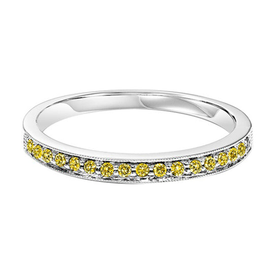 14K Treated Yellow Diamonds Mixable Ring