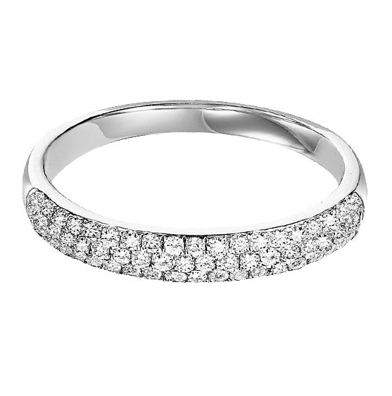 14K Diamond Multi Row Band 1/4 ctw