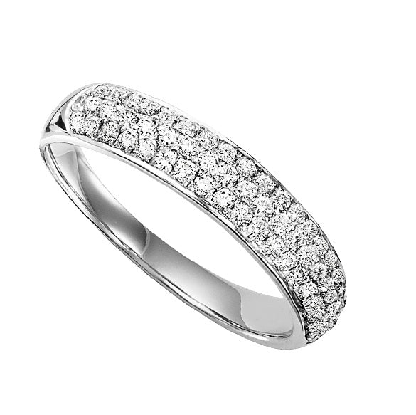 14K Diamond Multi Row Band 1/2 ctw