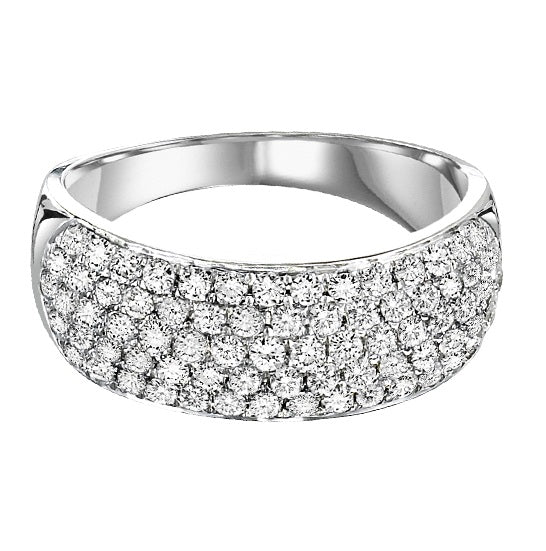 14K Diamond Multi Row Band 1 ctw