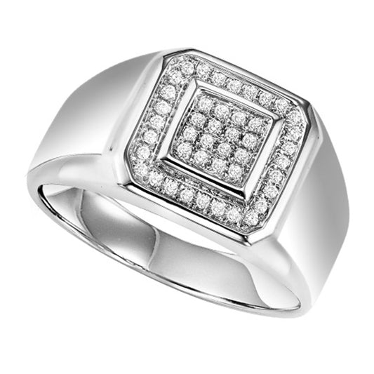 Silver Diamond Ring 1/4 ctw