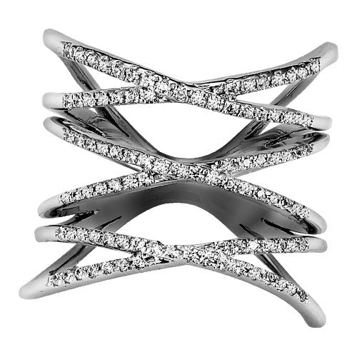 Silver Diamond Ring 1/2 ctw