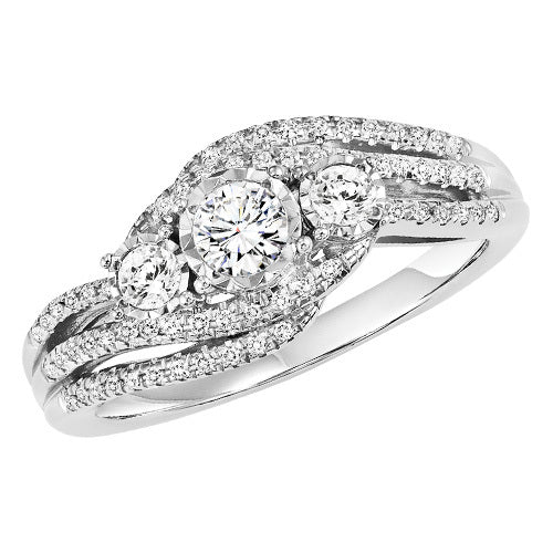 14K Diamond Ring 1/2 ctw