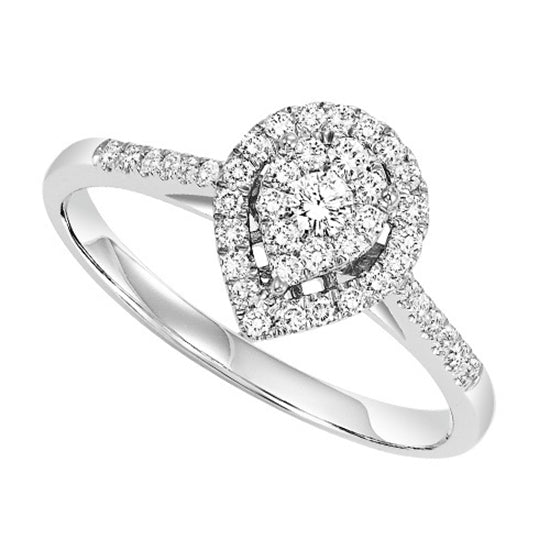 14K Diamond Engagement Ring 1/4 ctw