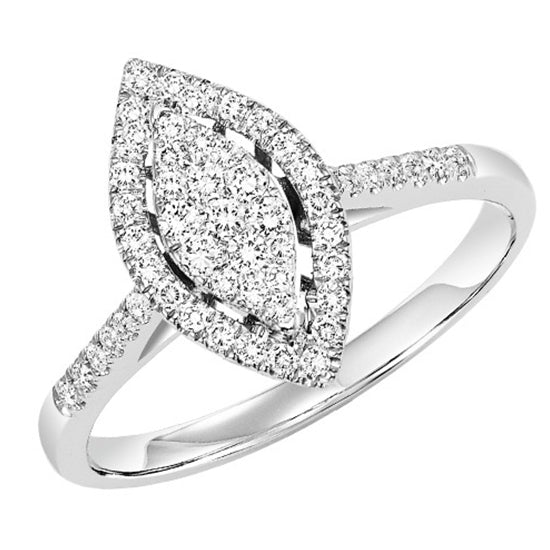 14K Diamond Engagement Ring 1/4 ctw