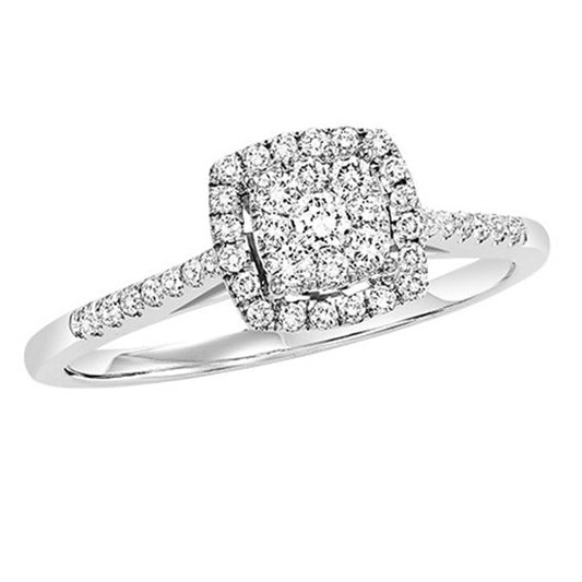 14K Diamond Engagement Ring 1/4 ctw