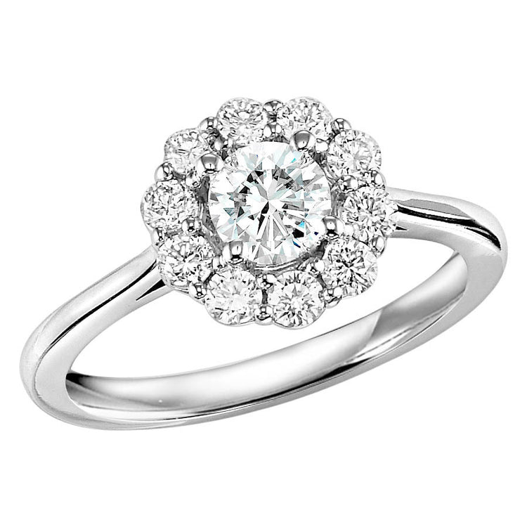 14K Diamond 1/2 ctw Engagement Ring