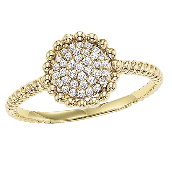 Gold Diamond Ring 1/7 ctw