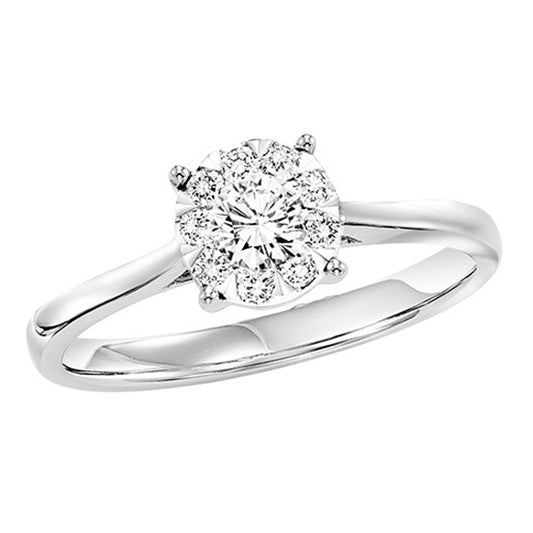 14K Diamond Ring 1/4 ctw