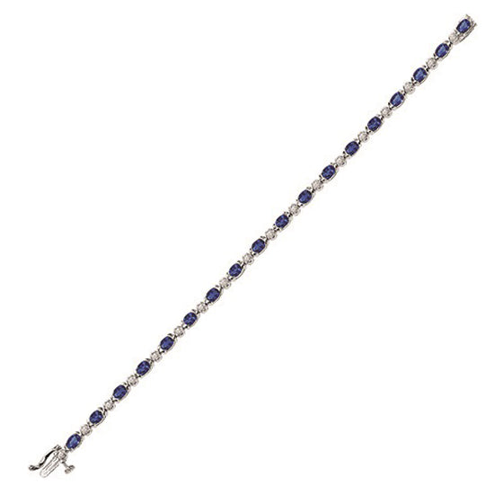 14K Sapphire and Diamond Bracelet 6 gtw