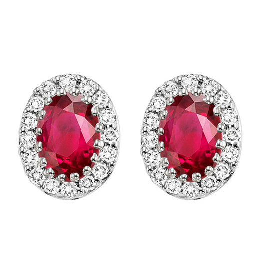 14K Ruby Earrings (Matching Ring & Pendant Available)