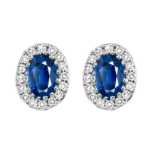 14K Sapphire Earrings (Matching Ring & Pendant Available)