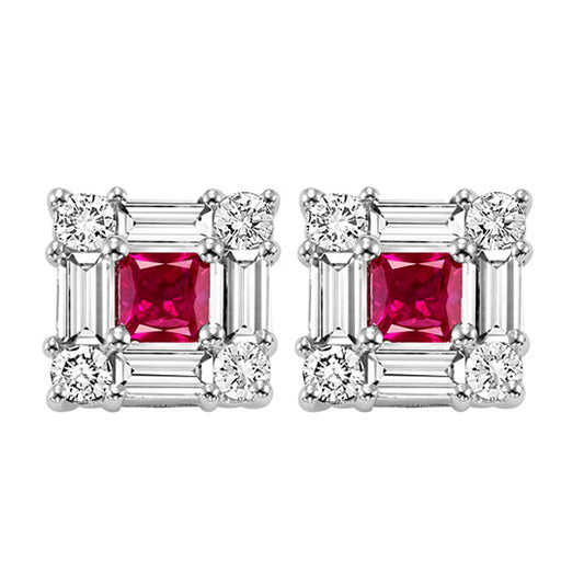 14K Ruby Earrings (Matching Ring & Pendant Available)