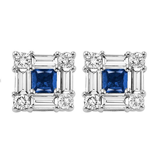 14K Sapphire Earrings (Matching Ring & Pendant Available)